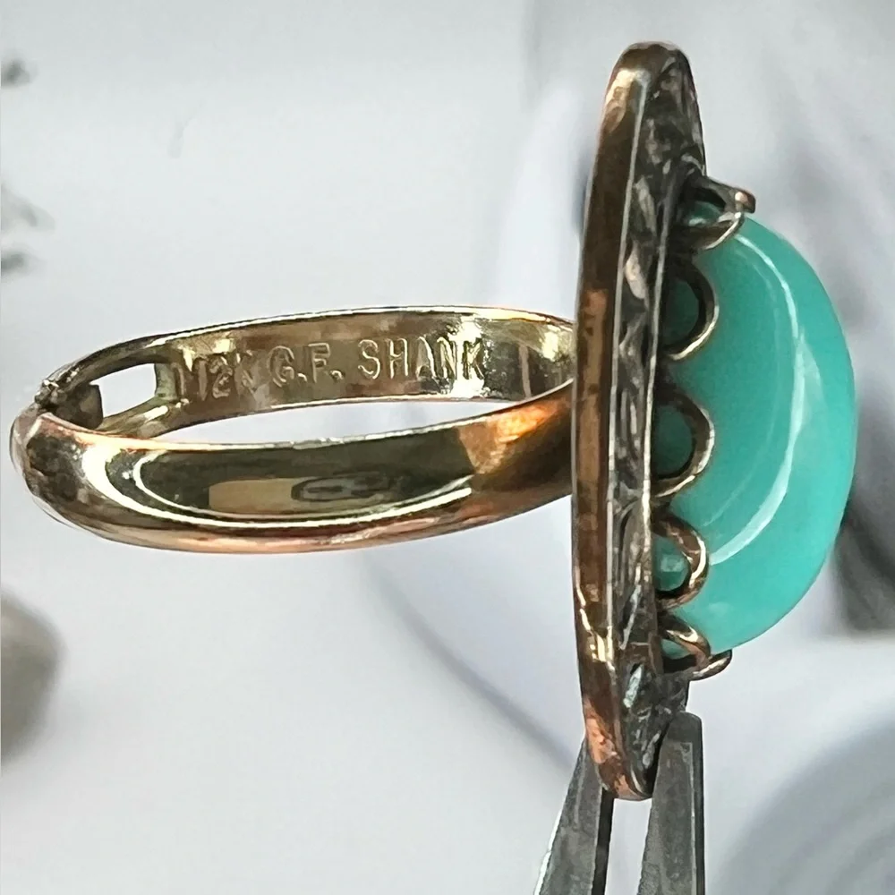 VINTAGE 12K G.F. SHANK RING - Picture 5 of 8